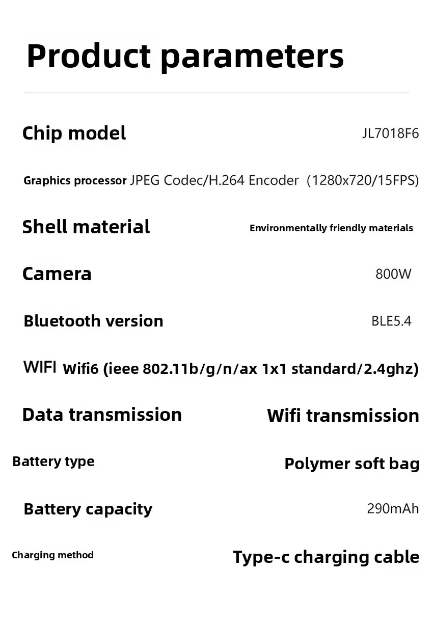 Wearable Smart AI Glasses 800W, Anti-shake Photography, Real-time Translation, Audio Video Record & Voice Call