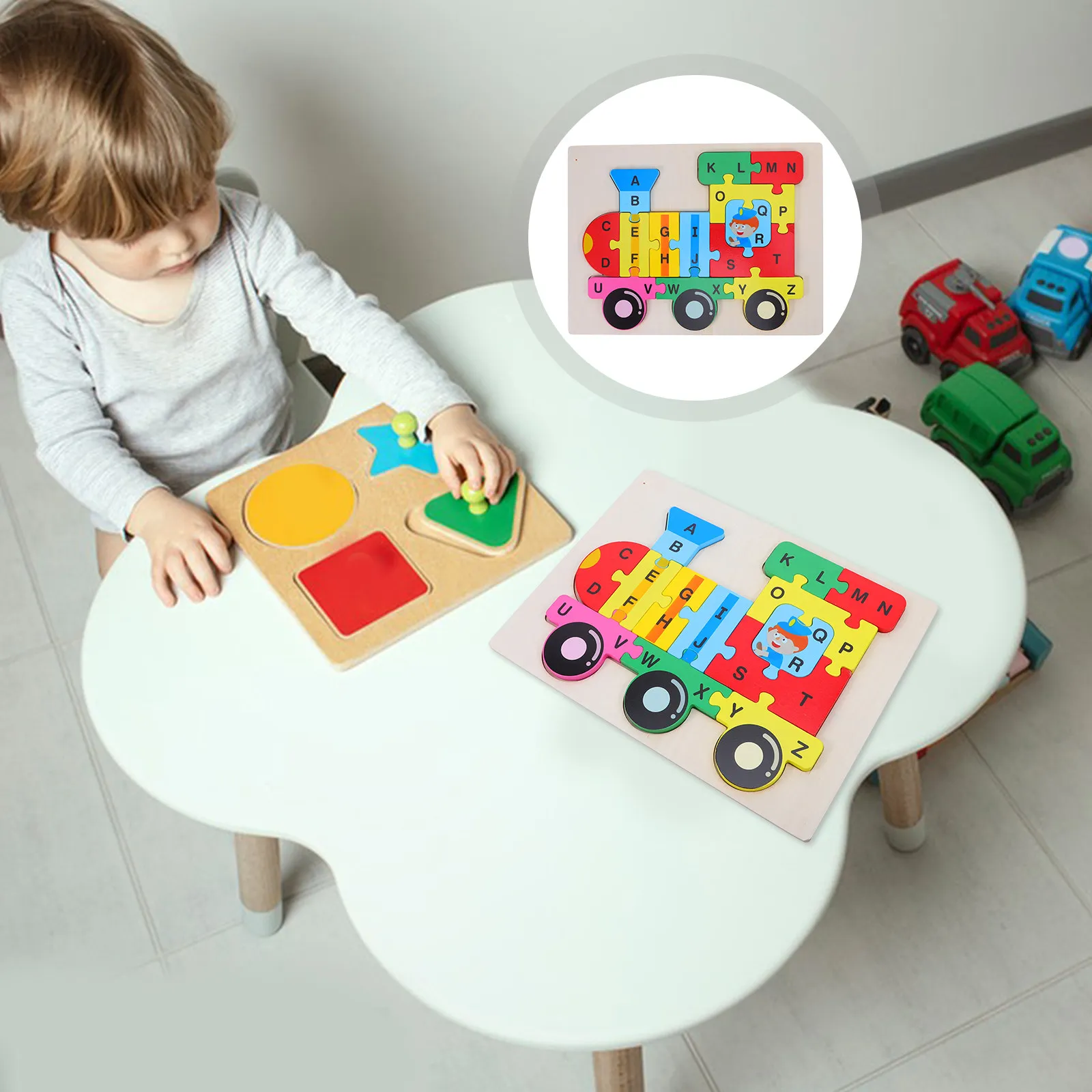 

Children Early Education Puzzle Colorful Wooden Intelligence Development Educational Game for Kids Learning Activity