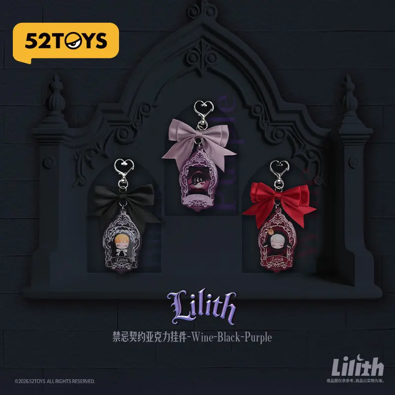 

52TOYS Lilith Forbidden Contract Merchandise Kisslock Chain Pearl Handle Crossbody Bag Heart Shaped Pillow Acrylic Plush Pendant