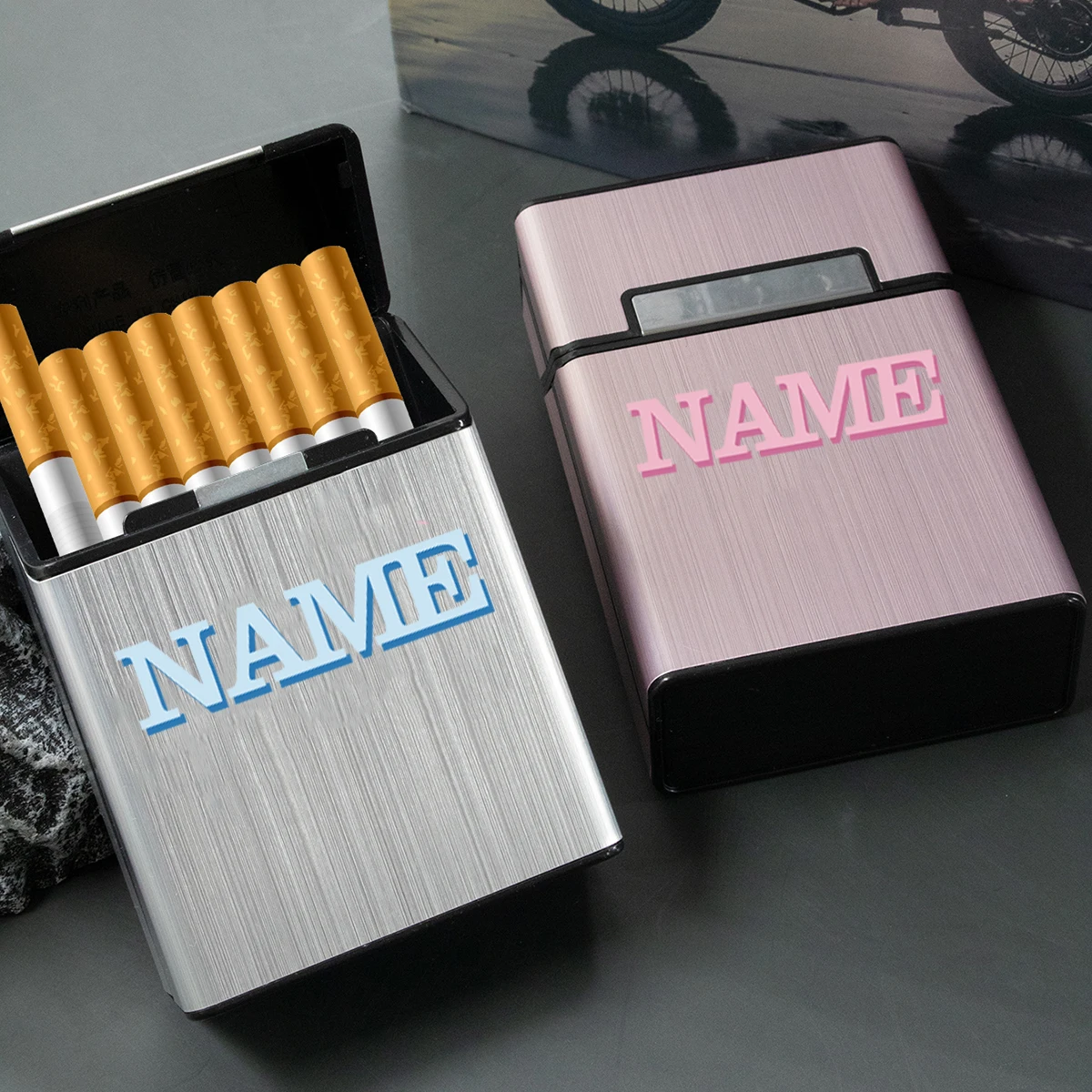 Custom Cigarette Case With Name, Personalized Cigarette Case, Customized Cigarette Storage Box, Birthday Gifts, Men's Gifts