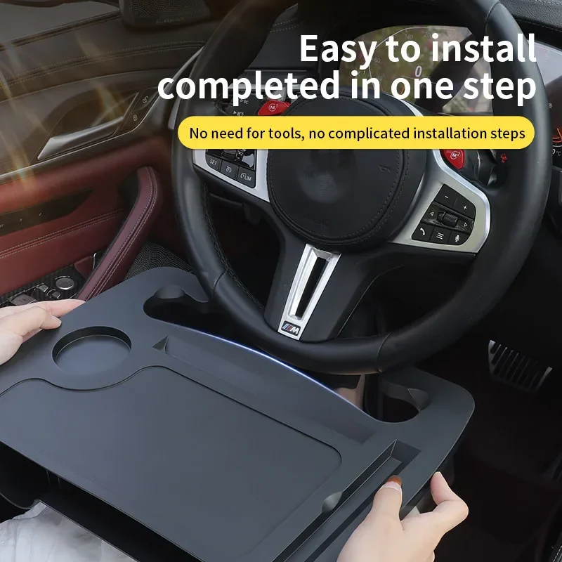 Durable Car Steering Wheel Tray Foods Coffee Tray Board Eat Work Cart Drink Food Good Holder Tray Sturdy Table
