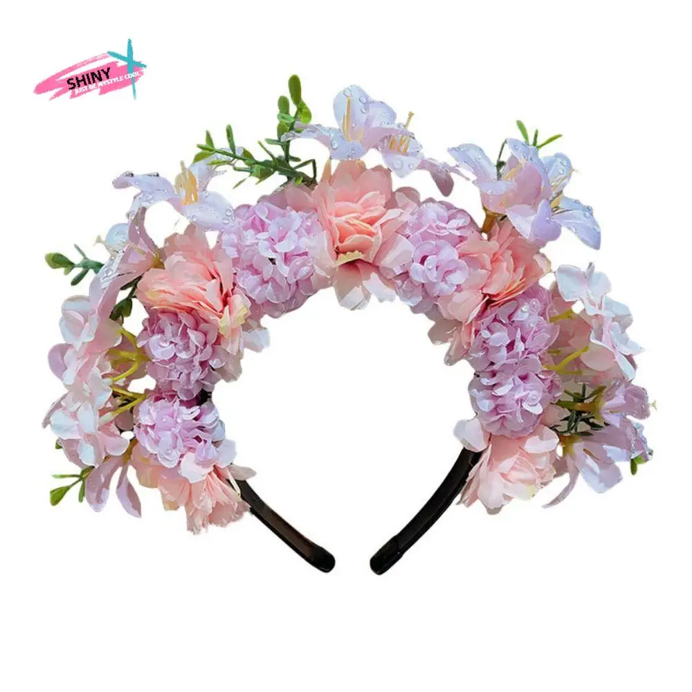 

Cloth Quanzhou Head-pinned Flower Headdress Hair Hoop Simulation Flower Hair Band Garland Hair Accessories