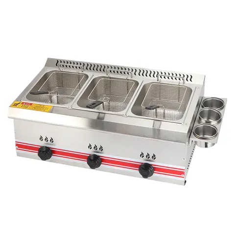 상업용 주방 레스토랑 케이터링 장비 치킨 감자 1탱크 기름 튀김기 가스 딥 프라이어