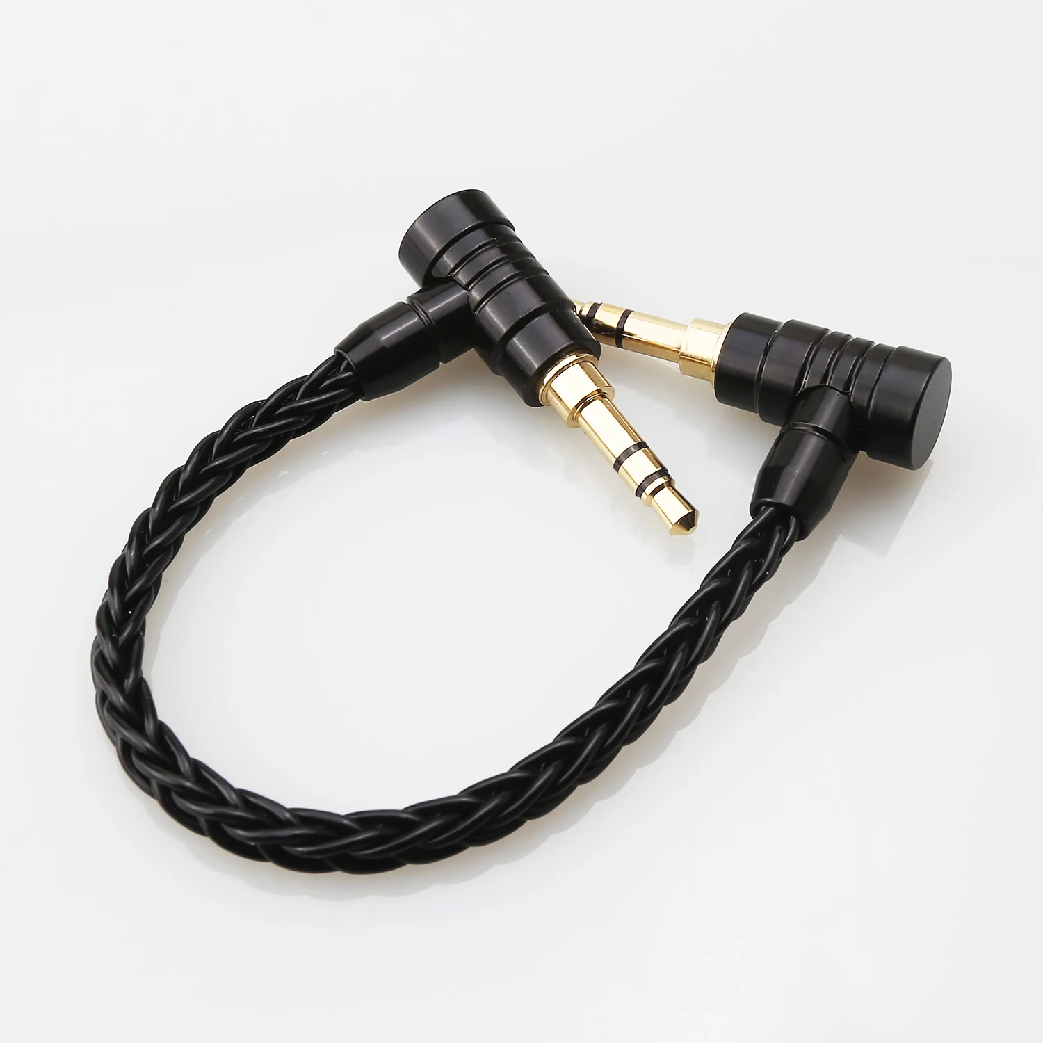 Audiocrast 10cm 3.5mm Male to 3.5mm Male 8cores Silver Plated 3.5mm Stereo Audio Hifi Audio Cable Car AUX Wire Cable