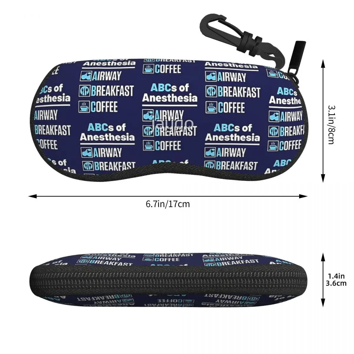 Anesthesiologist Anesthesiology Doctor Nurse Shell Glasses Case Portable Sunglasses Box Women Men Soft Eyeglasses Bag Pouch