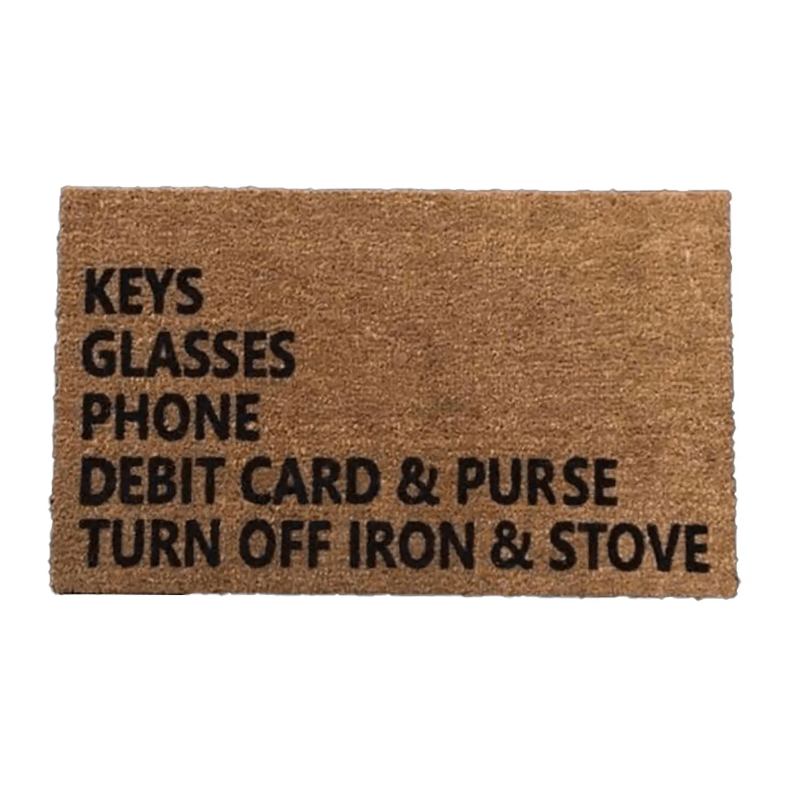 Keys Glasses Phone Debit Card Purse Stove | Funny Doormat | Welcome Mat | Funny Door Mat | Funny Gift | Home Blankets under 20