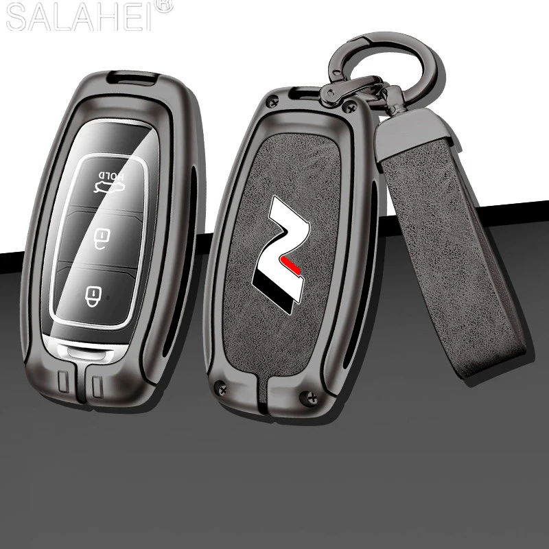 TPU Car Remote Key Case Full Cover Protect Bag Holder For Hyundai N Logo i20 i30 Sonata Santa Tucson Azera Elantra Veloster Kona