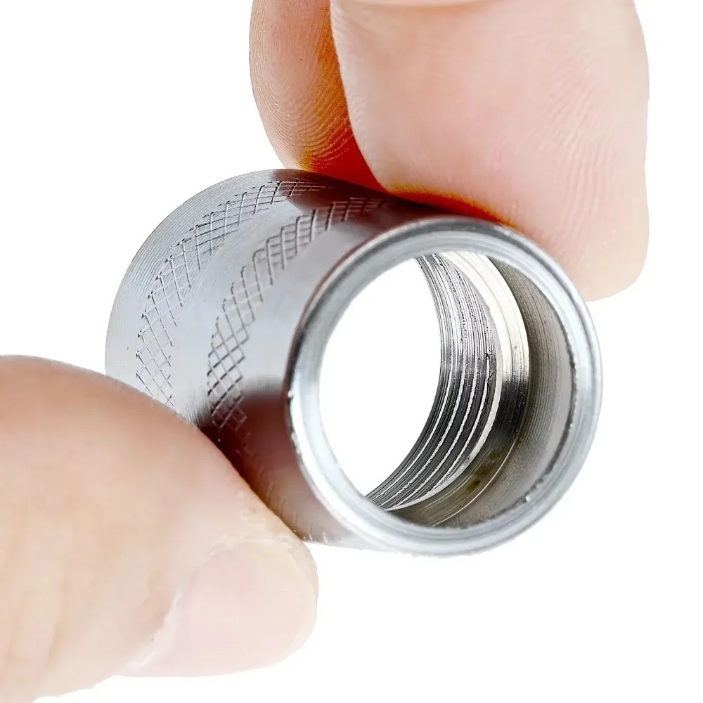 Bathroom Accessories Practical Water Pipe Connector Long Nut Metal Shower Hose Adapter Round Hexagon Joints Inlet & Outlet