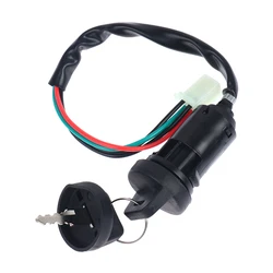 Universal 4 Wires Ignition Barrel Switch With 2 Key For Motorcycle Bike ATV