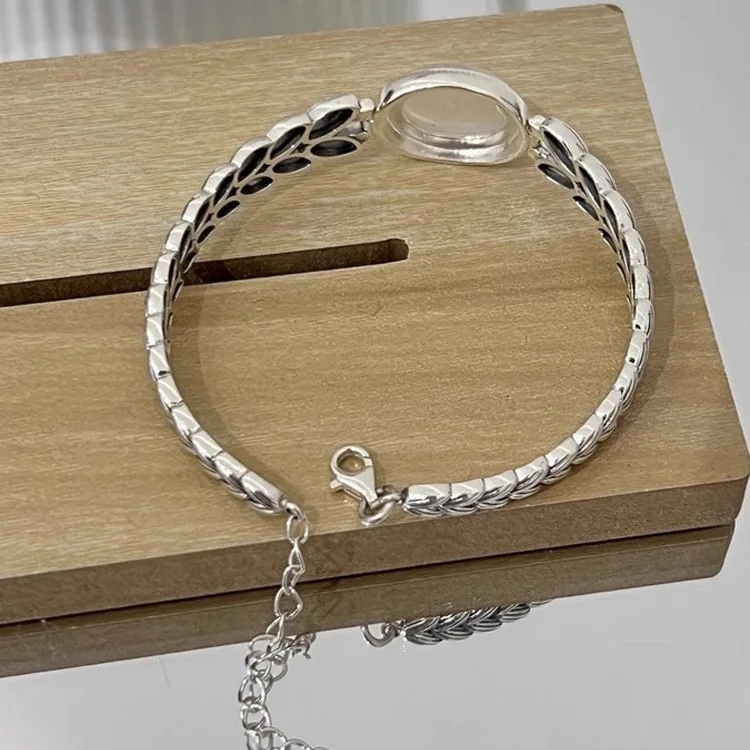 925 Sterling Silver Bracelets for Women Men String Accessories Trend Retro  Retro Stone Pendant Party Jewelry Gift