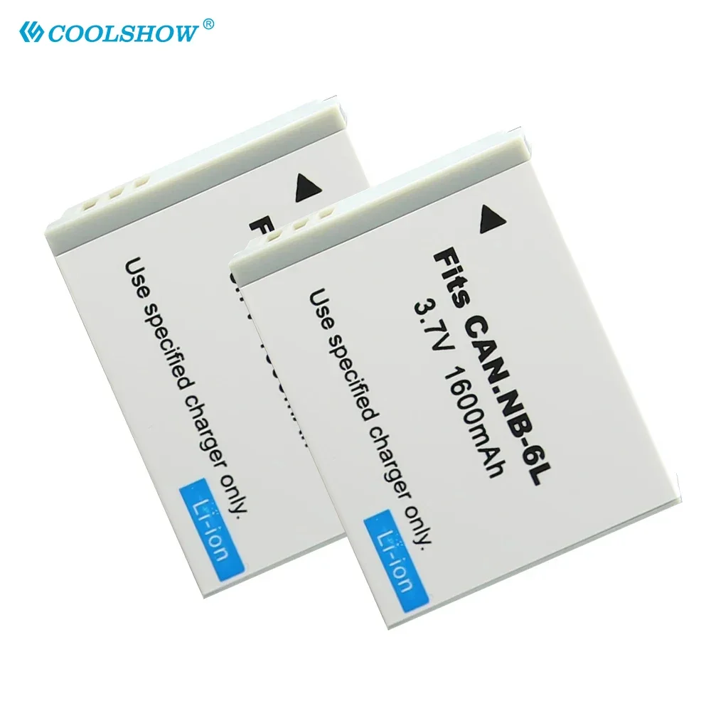 1600mAh バッテリー NB 6L NB-6L キヤノンパワーショット SX520 HS SX530 SX600 SX610 SX700 SX710 IXUS 85 95 200 210 105 バッテリー充電器