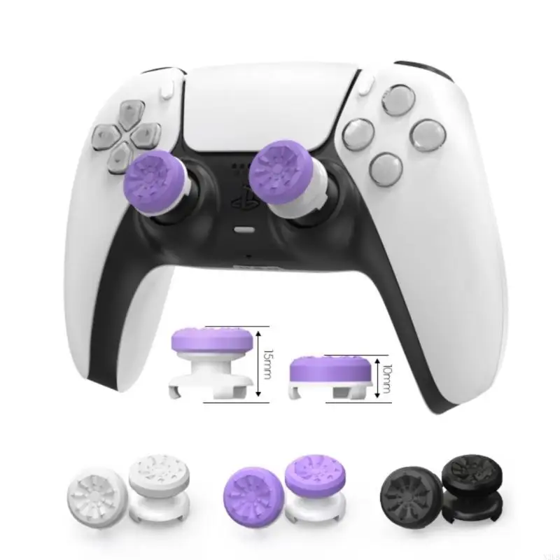 N2UB 2Pcs Advanced Controller Thumbstick Grip Cover Caps for P4/P5 Gamepad Game Handle Joysticks Caps Improve Comfort