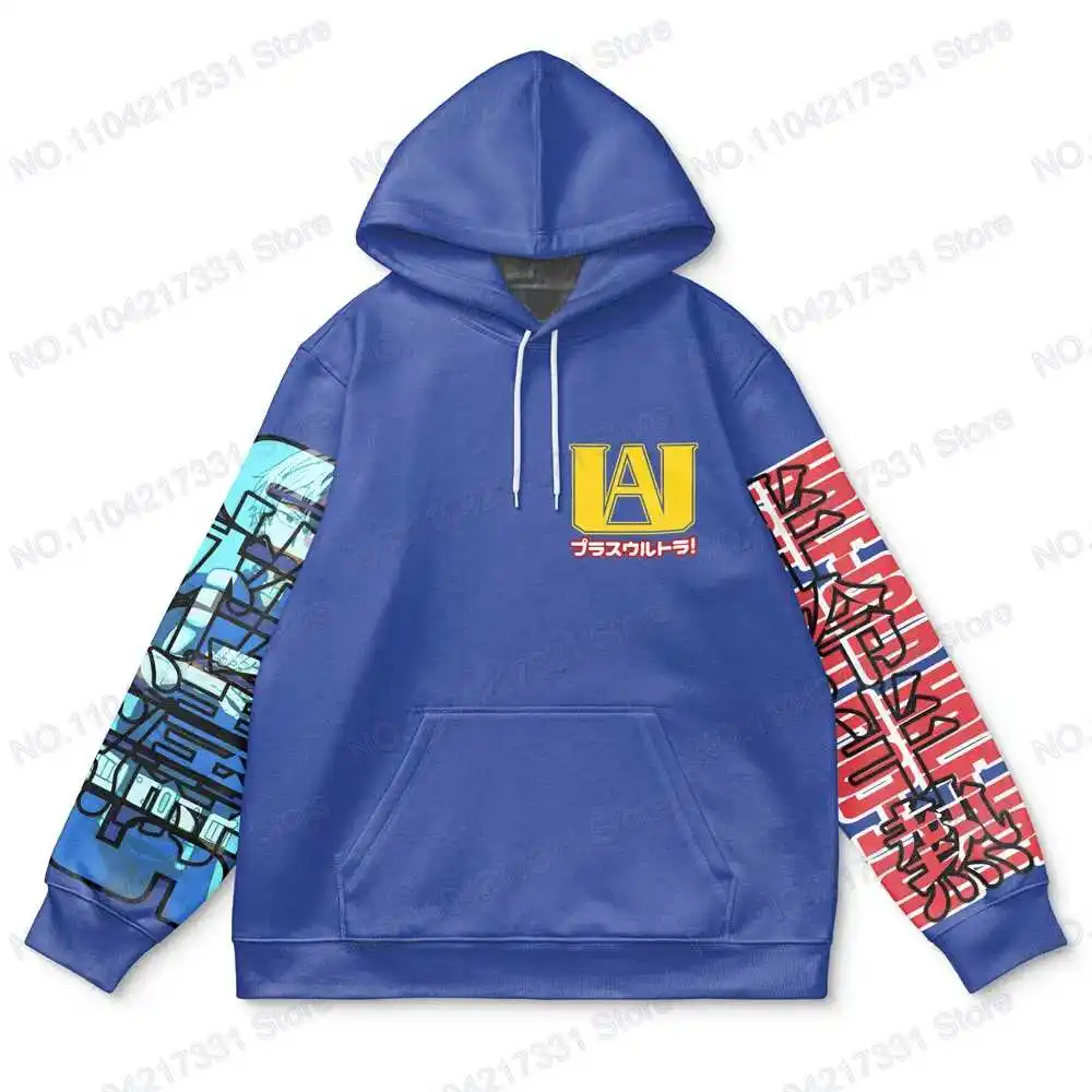 Warm My Hero Academia Hip Hop Mode Streetwear Y2K Harajuku Pop Anime Print Hoodie Heren Punk Casual Kleurrijk Sweatshirt