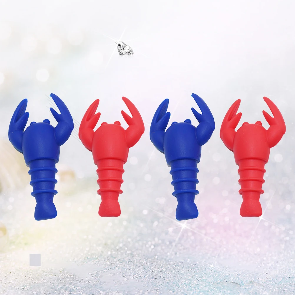 

4Pcs Reusable Silicone Wine Bottle Stopper Airtight Seal Red Wine Bottle Plug for Home Bar Restaurant Portable Use