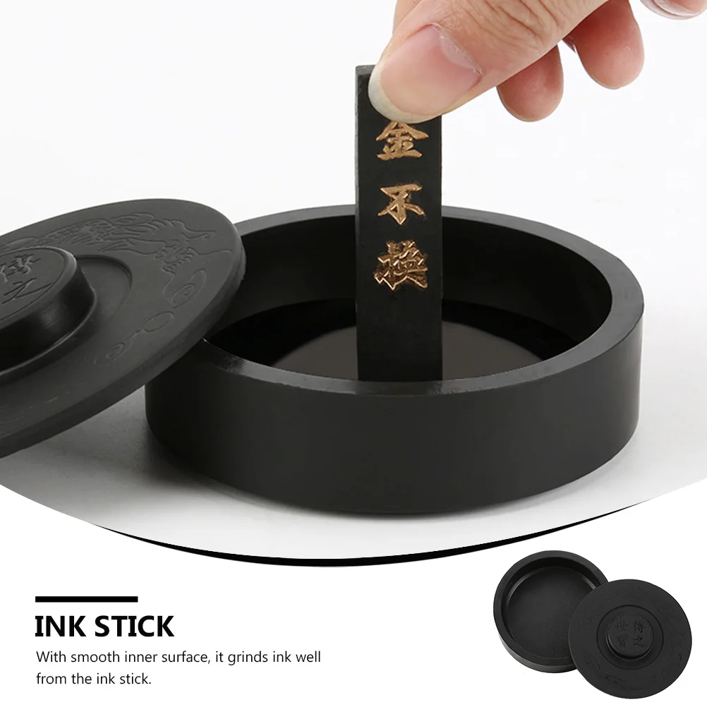 Inkstone Slijpbenodigdheden Chinese Kalligrafie Creatief met Dekselafdekking Accessoires Traditioneel accessoire Imitatie