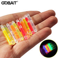 GOBAIT 10PCS Fireflies 4.5*40mm Fishing Float Fluorescent Lightstick Light Night Rod Lights Tool Bright Dark Color Glow Stick