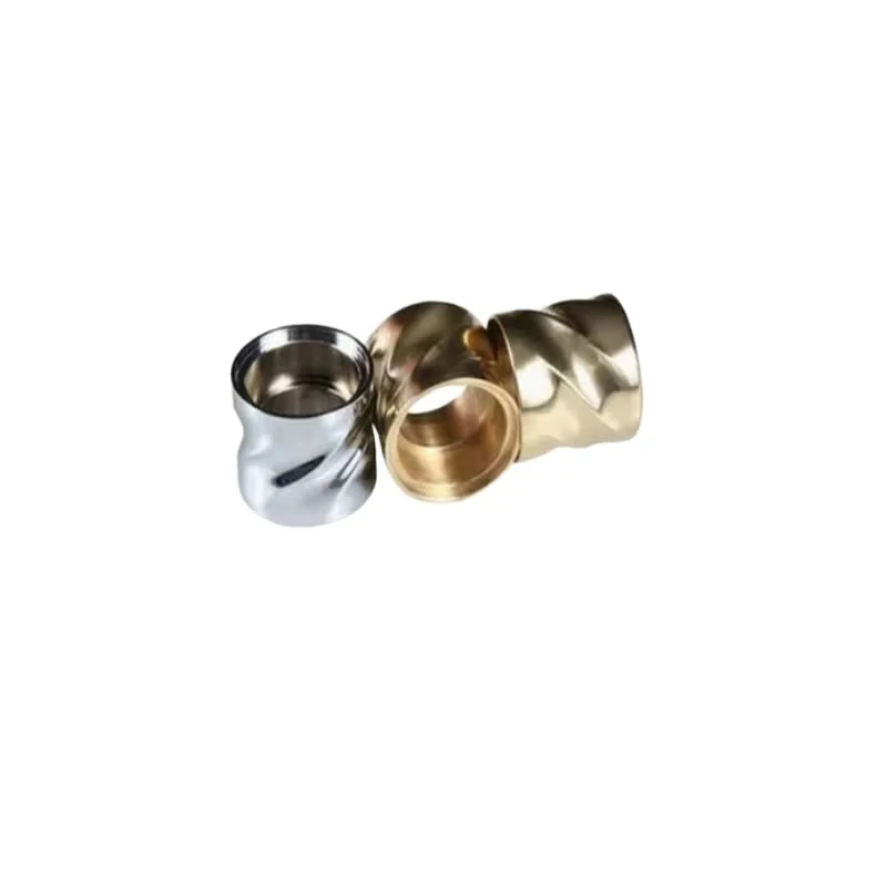 CNC machined custom stainless steel and brass spiral pipe fittings Stainless steel and brass spiral pipe fittings