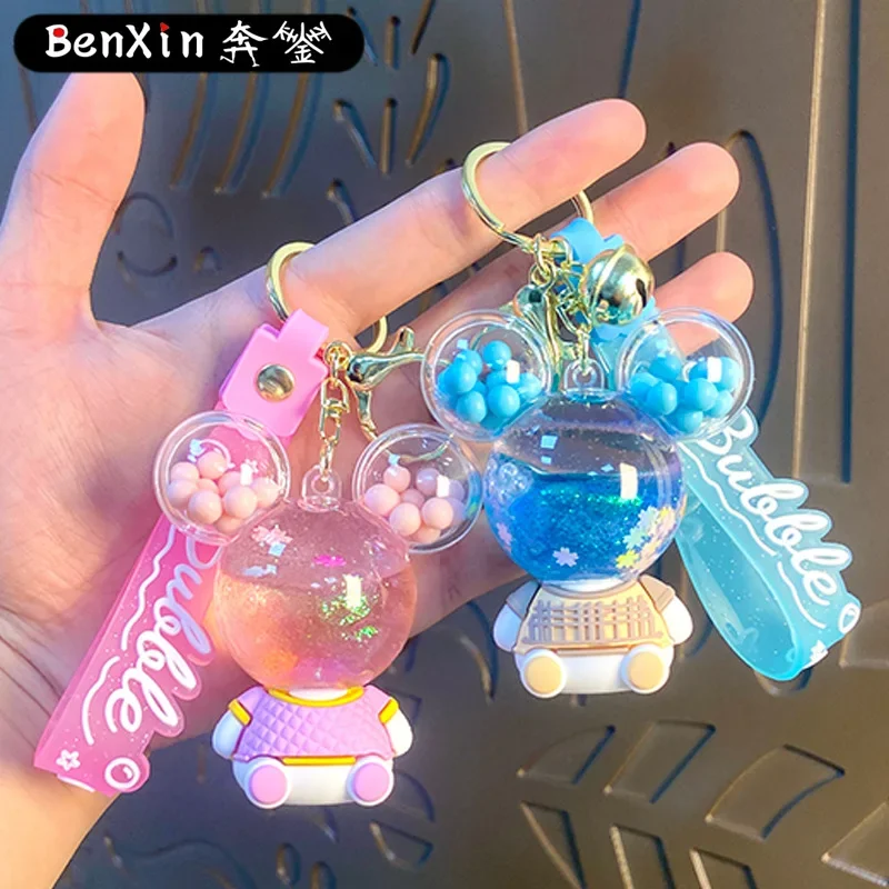 Minso new creative flowing sand acrylic keychains, car bag hangers, keychain hangers, and bag hangers