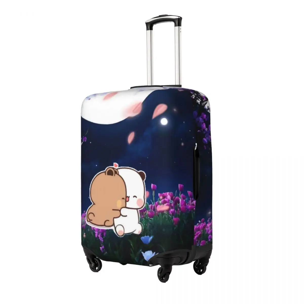 Bubu & Dudu Kiss Under The Moon Suitcase Cover Business Protector Holiday Useful Luggage Accesories