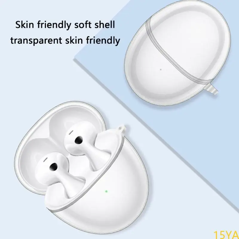 15YA Flexible Skin Soft TPU Protector Case Housing For Wireless Headphone Shockproof Cover Scratch Resistant Sleeve Daily Use