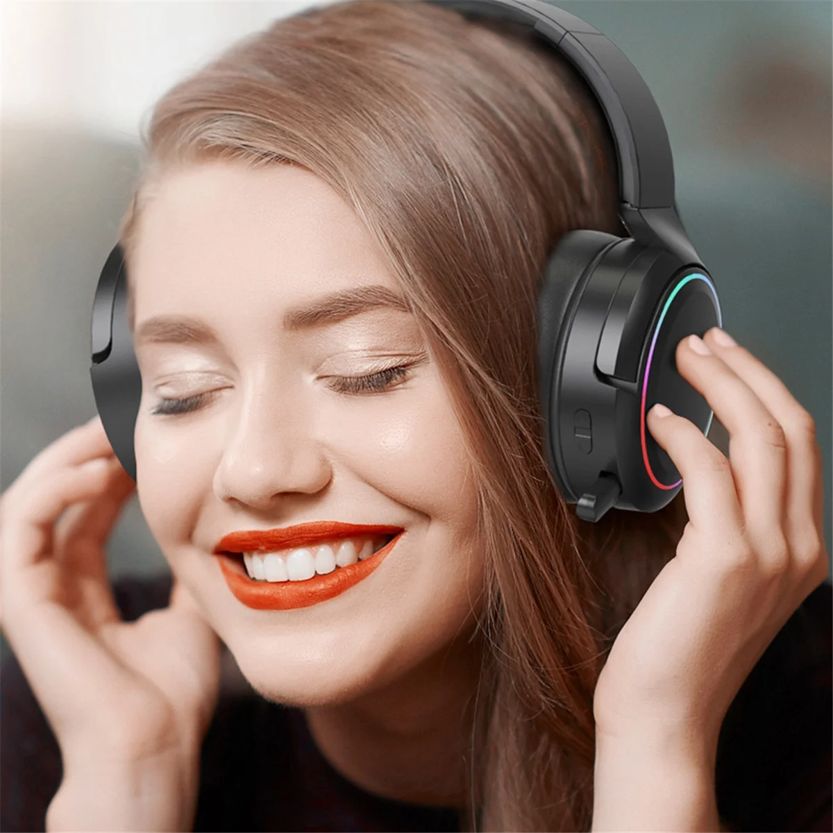 X7โปรไร้สายบลูทูธ5.1หูฟังเกมชุดหูฟังเพลง RGB ไล่ระดับ Headset Headset ส่องสว่างชุดหูฟังสีขาว