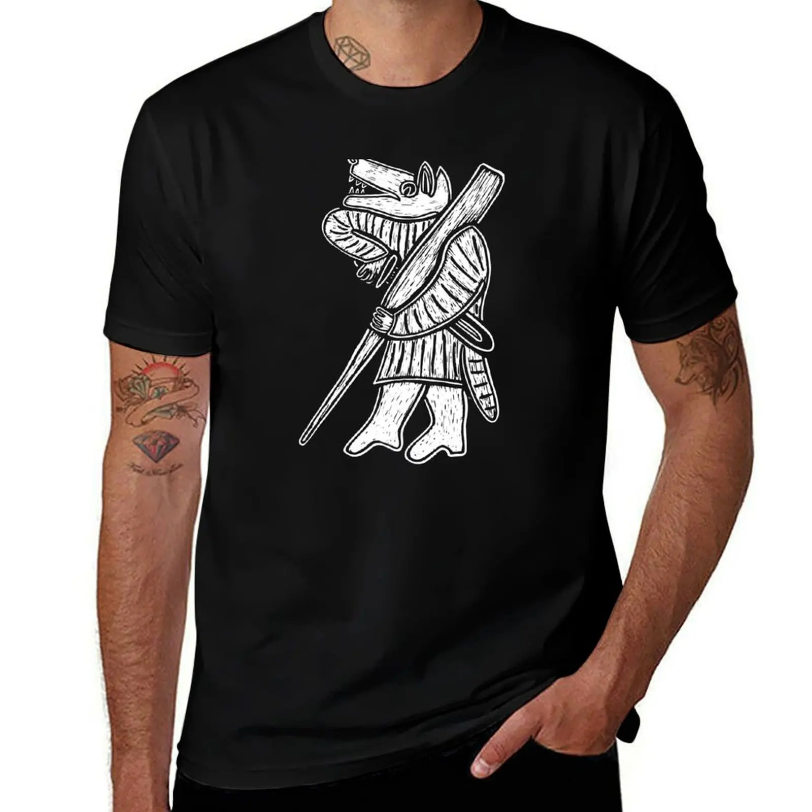 Norse Berserker Ulfhednar from the Torslunda Plates T-Shirt Fitness Training Breathable Tee
