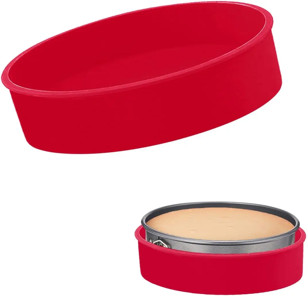 

10-дюймовая силиконовая защита для форм для чизкейков для сковородок с пружинной формой 9-9,5 дюймов, аксессуар для выпечки водяной баны