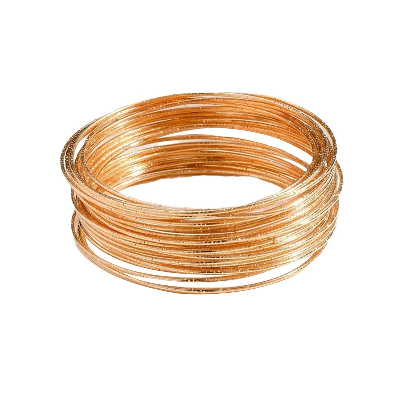 30 Pieces Metal Bangles Set For Women Timeless Fashion Jewelry Trendy Classic Styles Textured Thin Circles Colorful Gifts C1665