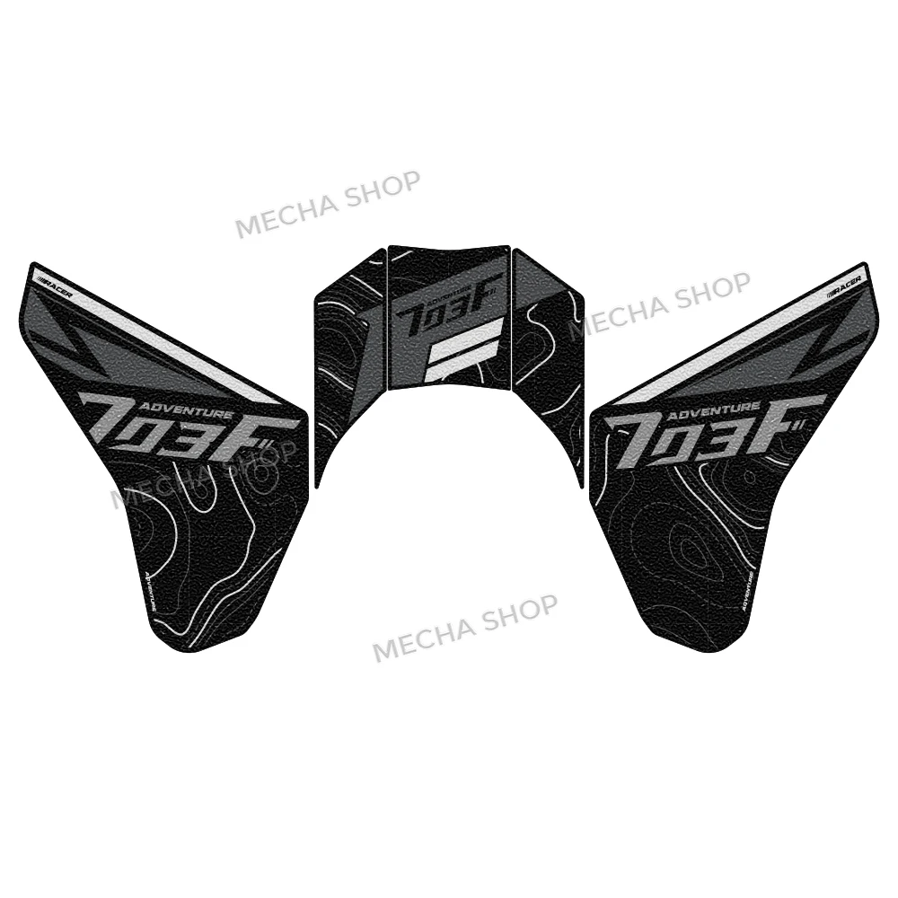 Motorcycle Tank Pad Protector Sticker Decal Gas Knee Tank Traction Pad Side for Zontes 703F Adventure 703F 2025- 6
