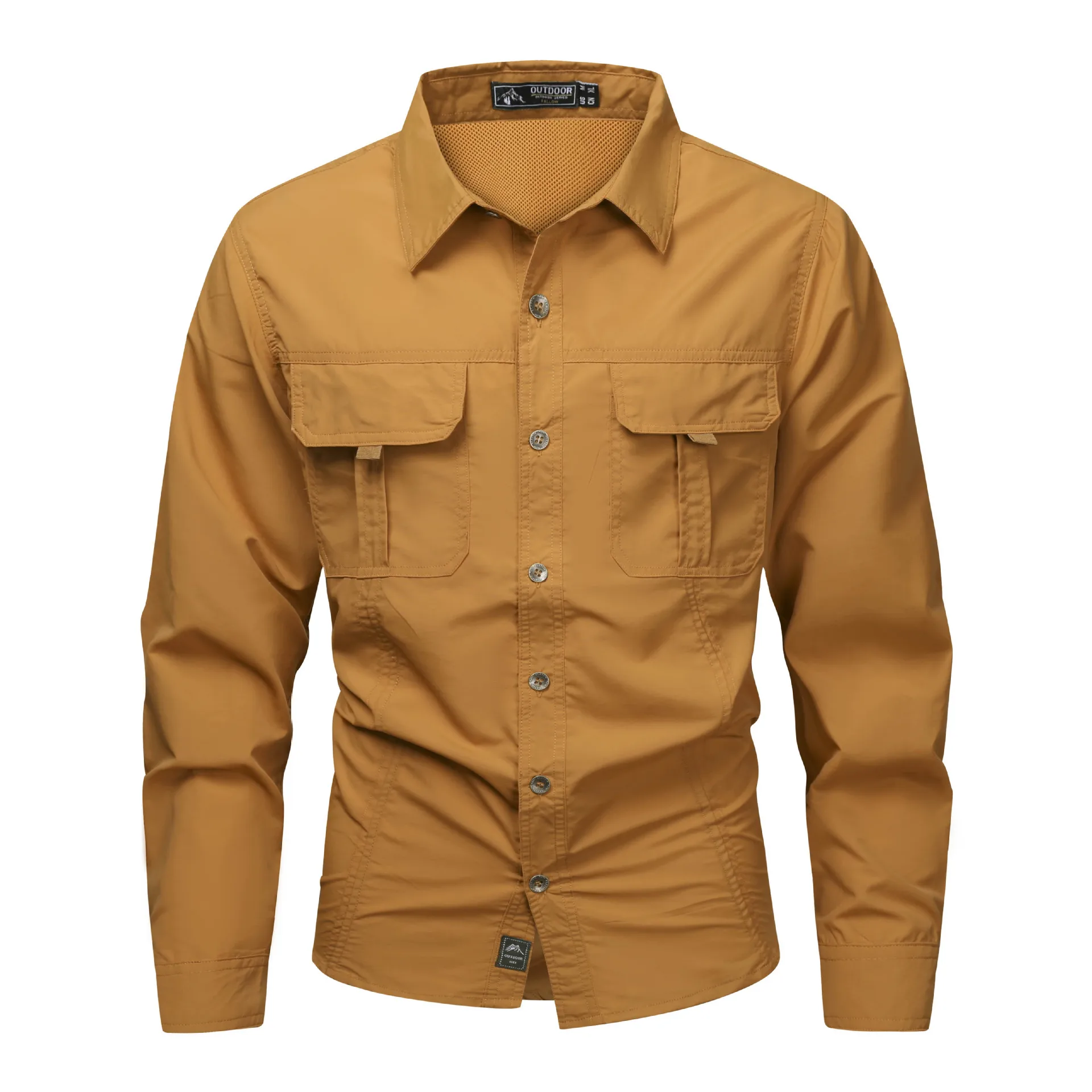 New Summer Male Thin Breathable Comfortable Cargo Shirts Men Outdoor Long sleeves Quick Drying Waterproof Tooling Shirts 5XL