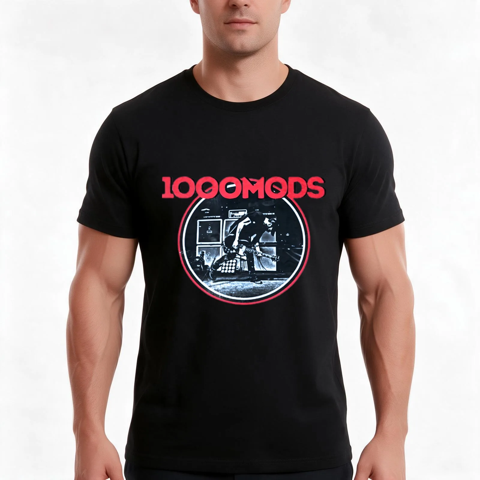 1000mods, Wall of Sound, Logo. Classic T-Shirt, Summer Casual Cotton Tee, Oversized Streetwear Tops, Vintage Graphic Print