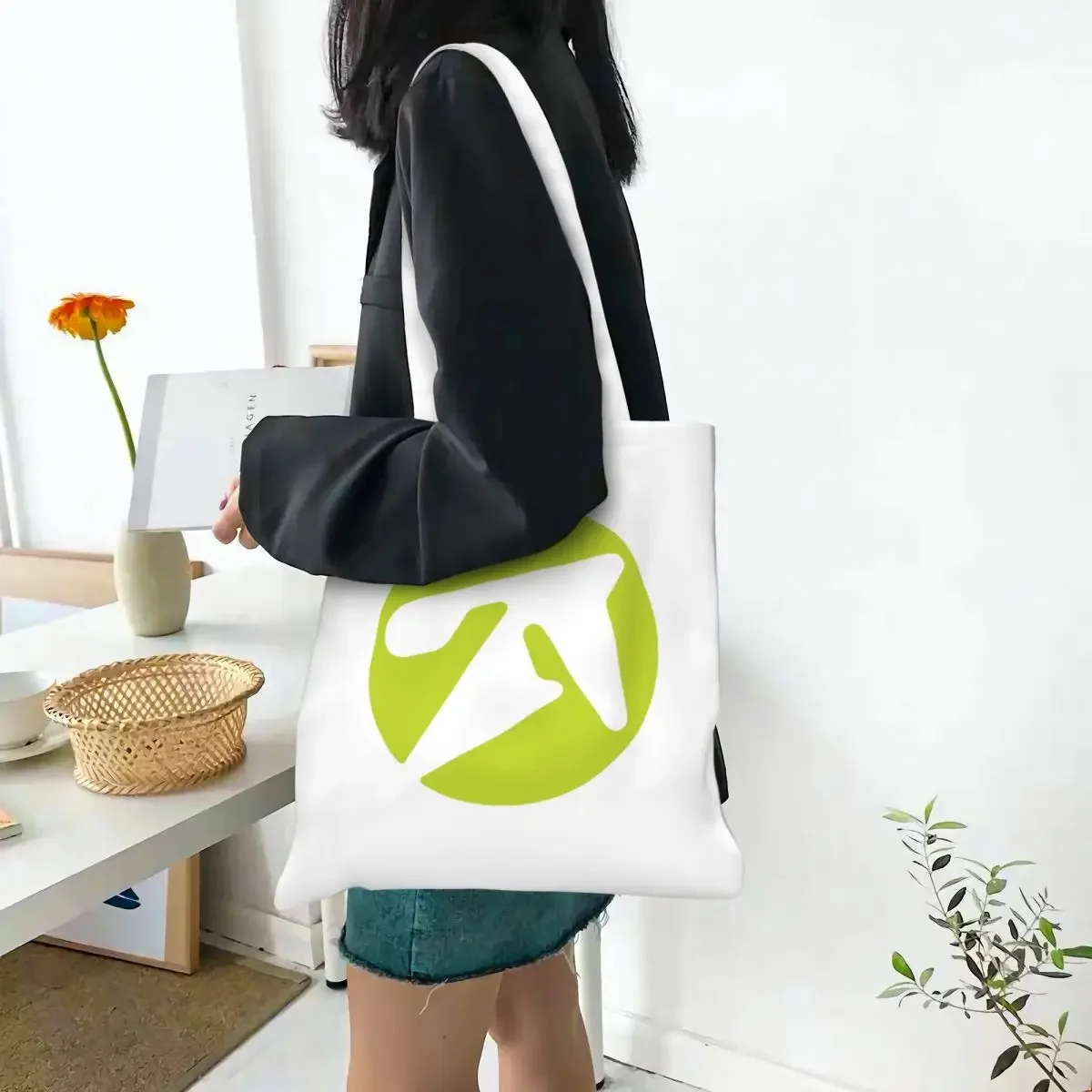 Aphex Twin Richard D Canvas Tote Handbag Shoulder Bags Large Capacity Shopping Bags for Unisex