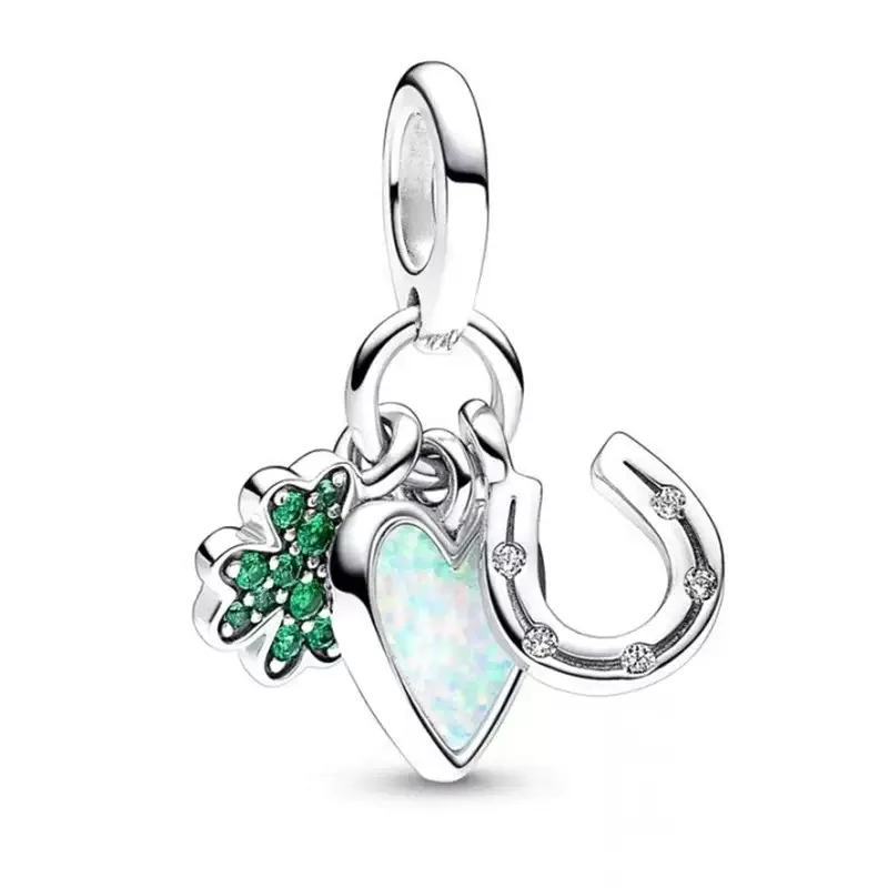 Buchstaben-Mama-Anhänger S925 Reines Silber Vogel Herz Sonne Mond Charm Schlangenkette Perlen Accessoires Damenschmuck Geschenk – Detail 2