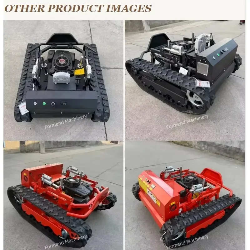 CE Certified Tracked Remote-Control Mower Robotic Lawn Mower for 45 Degree Steep Slope Fruit Orchard Grass Weeding