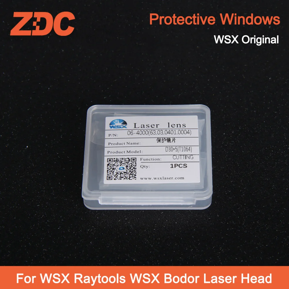 Lente de ventana de protección láser de fibra para WSX Precitec Raytools, cabezal láser Bodor WSX, Dia18/20/24.9/27.9/30/34/37