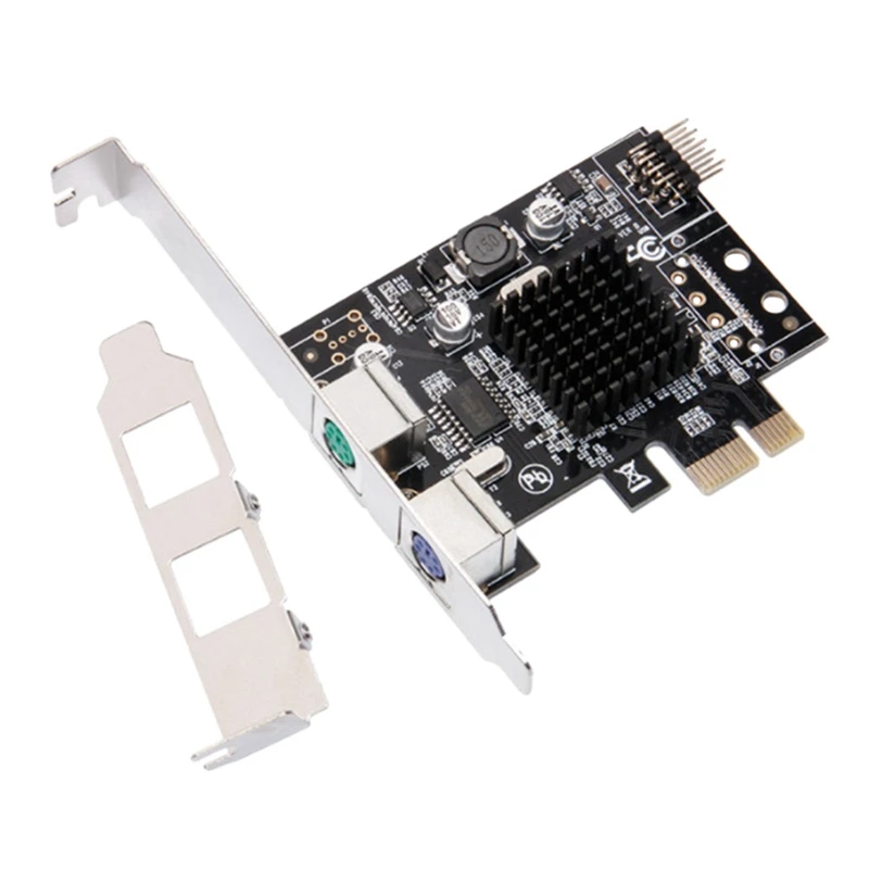 Tarjeta adaptadora NEW-PCI-E a PS/2, tarjeta adaptadora PCIE a PS2, tarjeta adaptadora de teclado y ratón PS/2