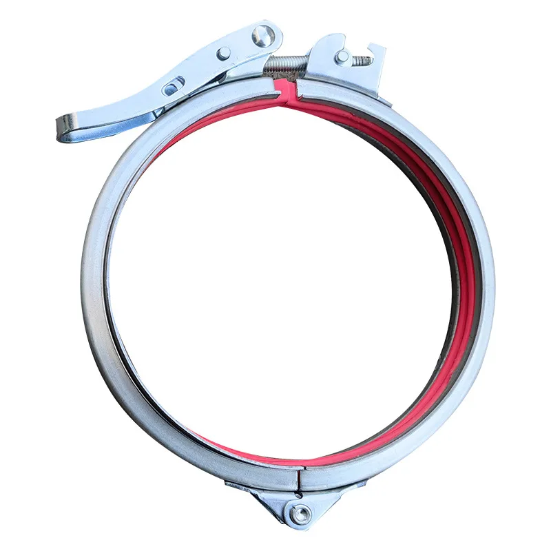 

Adjustable Sealing Duct Clamp 304 Stainless Steel Galvanized Strong Pipe Hoop Flange Tube Quick Clamp for Ventilation