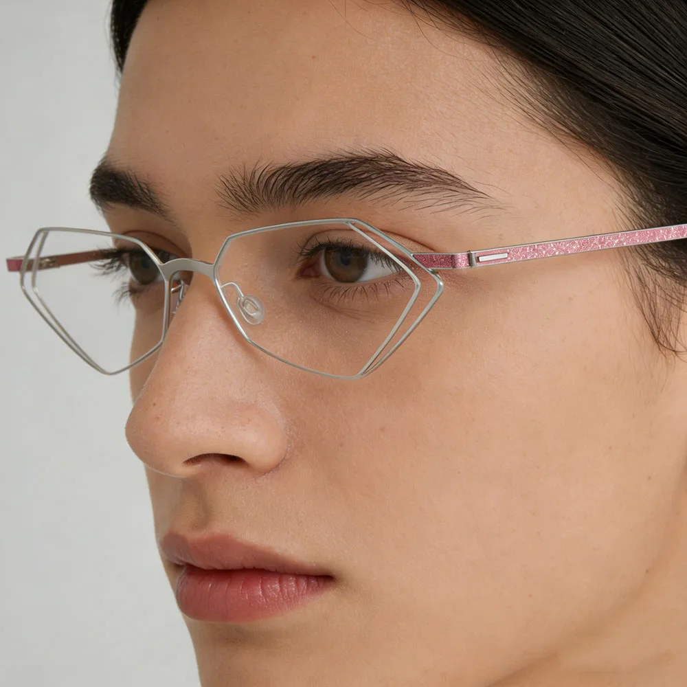 

Новая титановая многоугольная оправа для очков малого размера, мужская и женская, высококачественная, безвинтовая, ультралегкая, с тонкой оправой