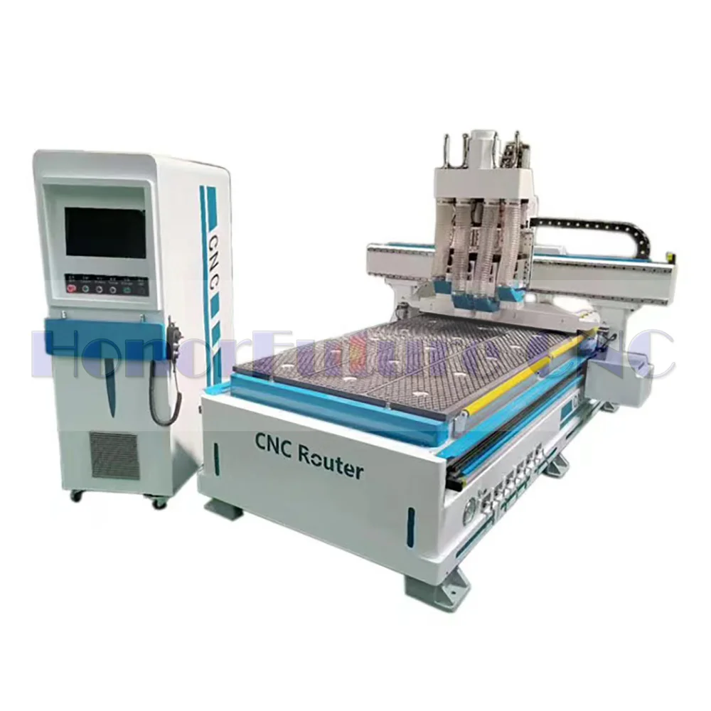 Jinan Honorfuture 1325 ATC Cnc Center Machine Four Process Cutting Machine Router Wood Carving Cnc Router