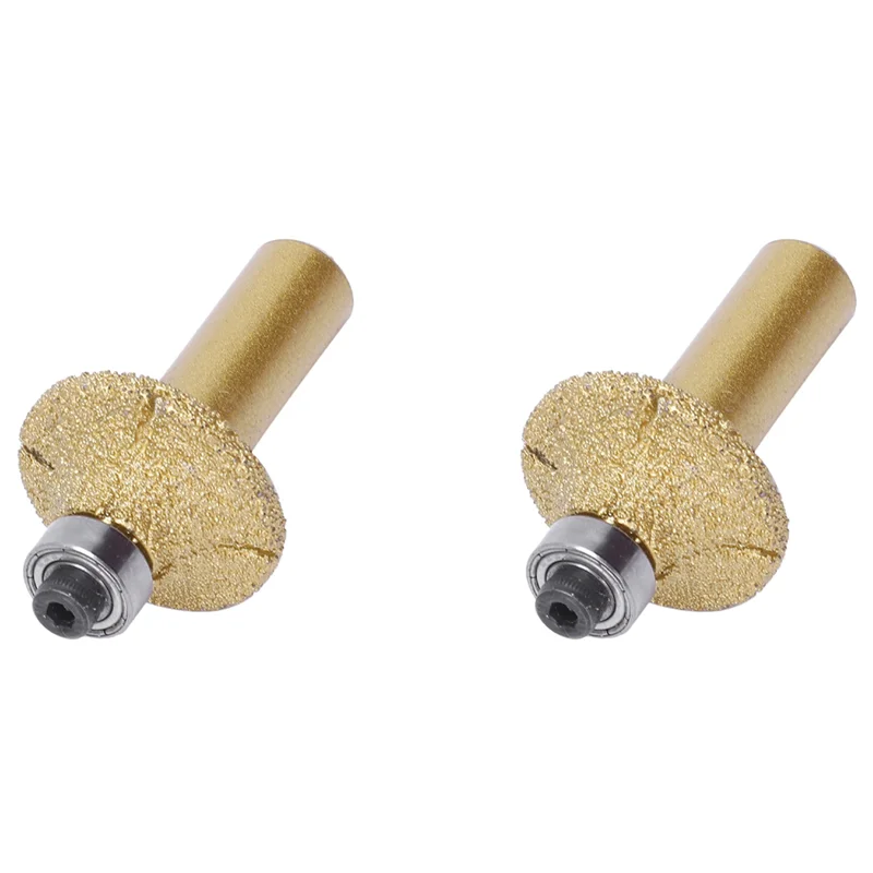 AB45 2X mármol 31Mm de diámetro Bullnose diamante perfil rueda enrutador broca tono dorado