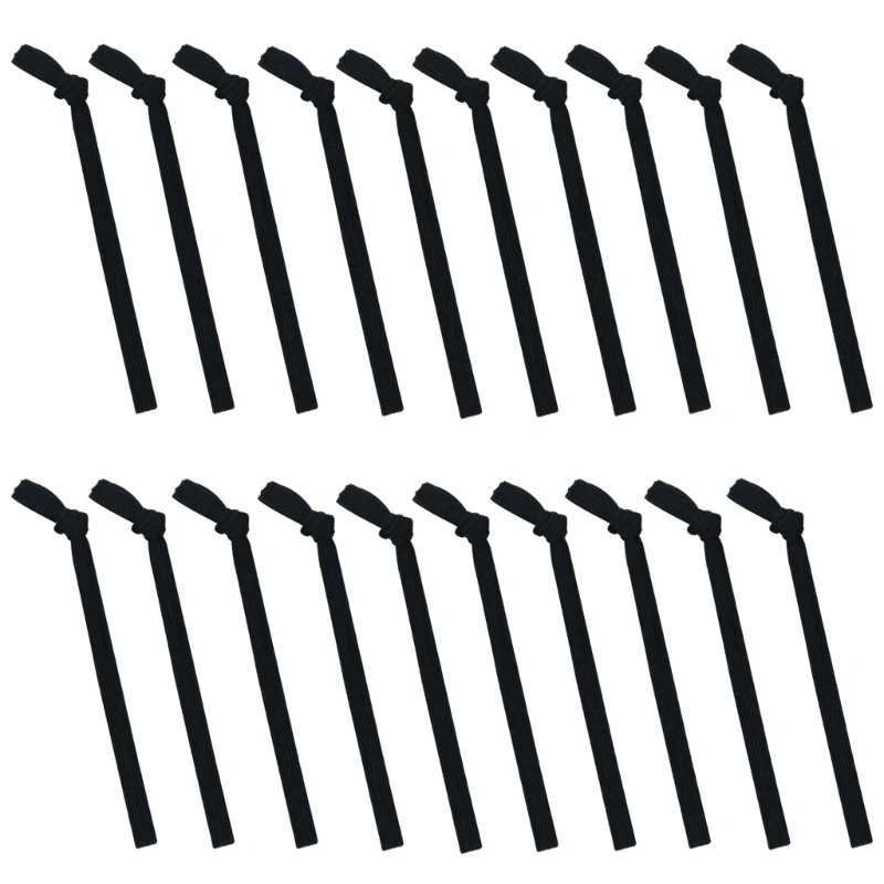 20x bandeau pour cheveux pour hommes, attaches nouées pour queue cheval, attaches plates larges