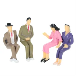 1/25 Seated Architecture People Building Layout Model Landscape Train Scale Painted Figure Passenger Plastic Diorama Characters