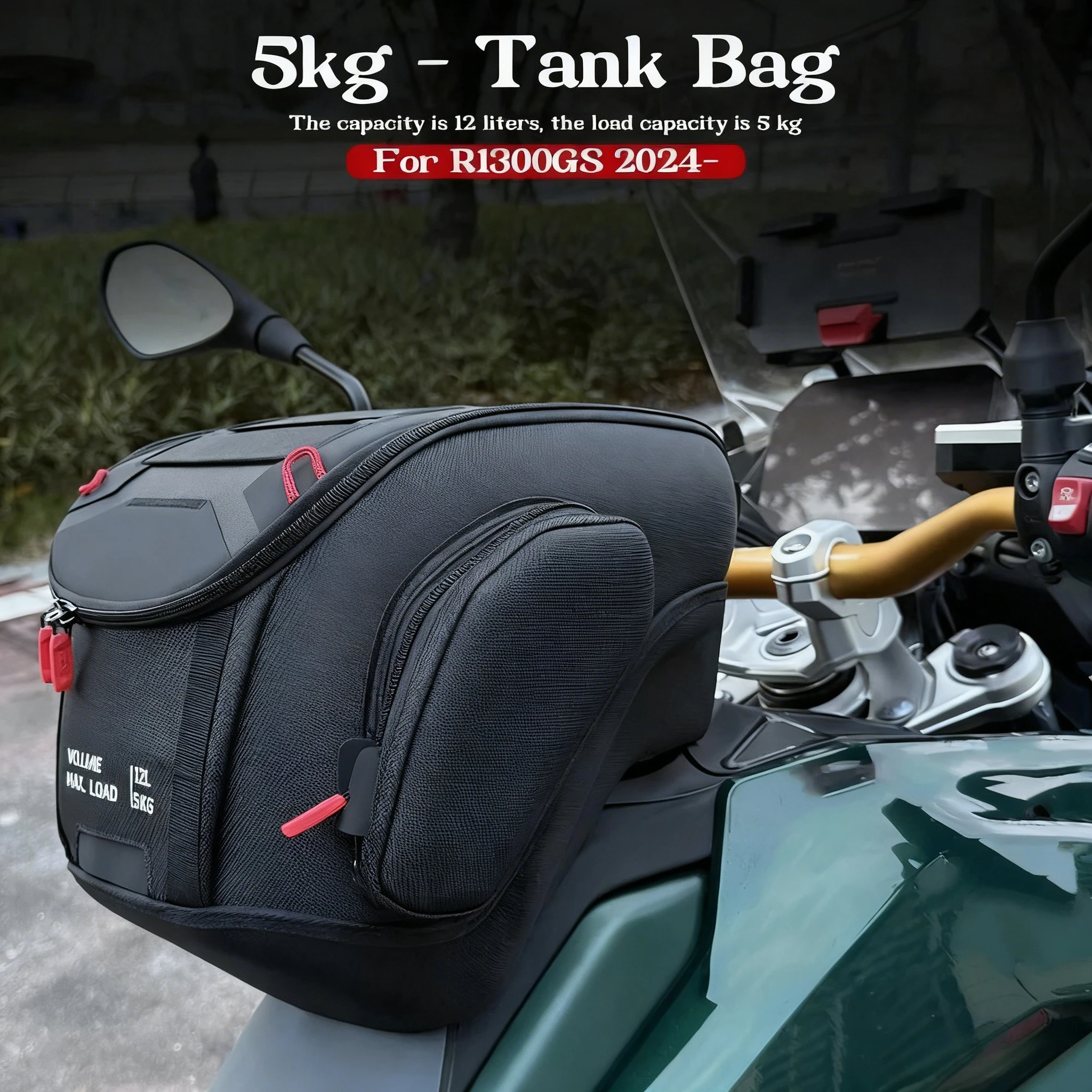 Fuel Tank Bag For BMW R1300GS GS1300 R 1300GS R 1300 GS 2023 2024 2025 Motorcycle Waterproof Bag 12L Tool Backpack Portable
