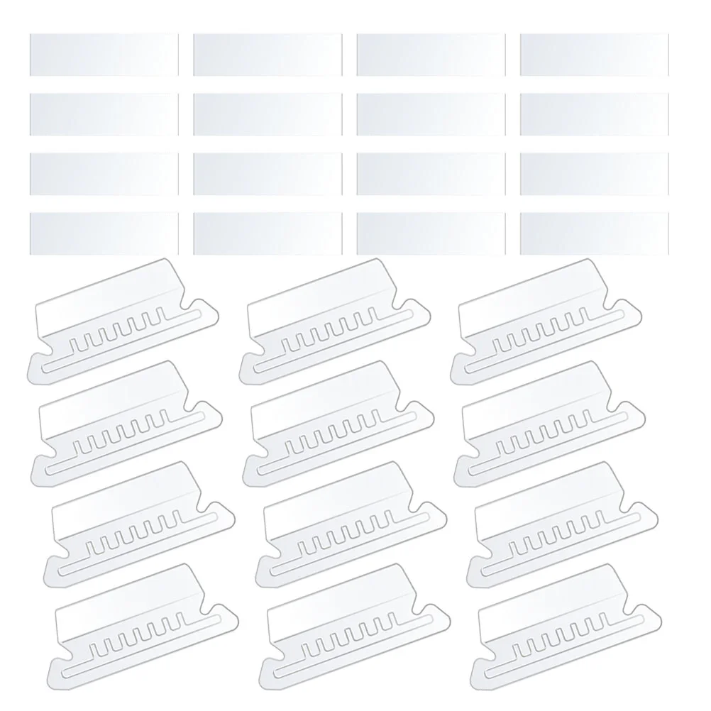 100 Pcs Transparent Pvc Label Holders File Folder Tabs Inserts Hanging Folders Dividers Binder Labels Filing Products Office