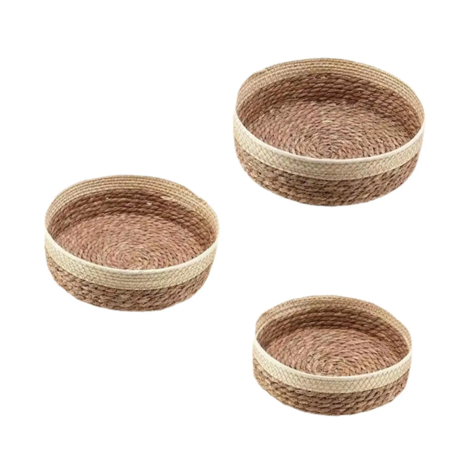 

Food Serving Basket Round Storage Basket Fruit Bread Basket Multifunction for Hotel