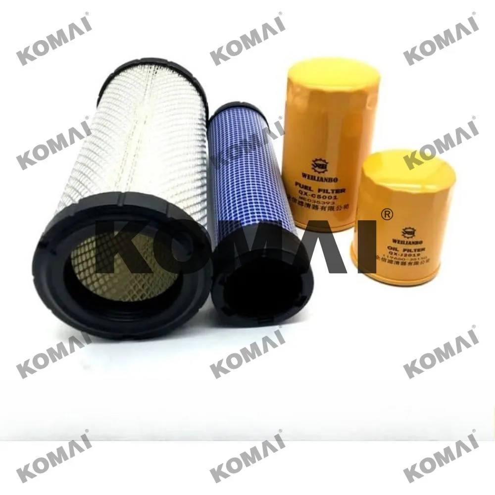 XOJOX para Lovol 60 65 para Yanmar 4TNV94 4TNV98 Filtro de aceite de excavadora Filtro de aire diésel (A)