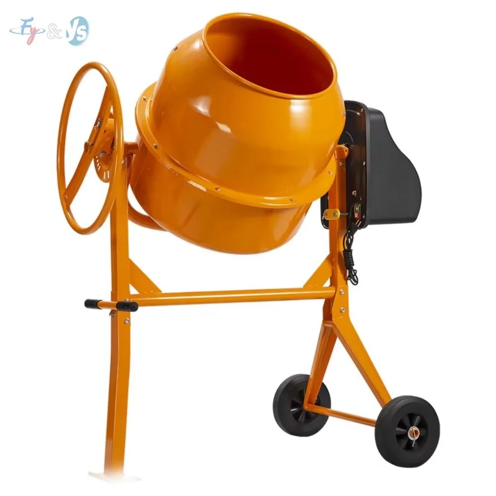 Portable Electric Concrete Mixer–Small Pan Type,Cement/Stone Mortar Mixing Machine for Construction Site Electric
