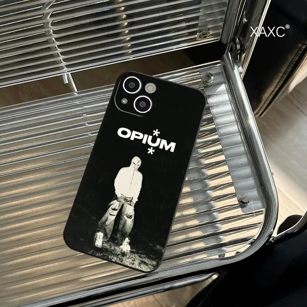 O-Opium Rap Playboi Carti Phone Case for Iphone 15 14 12 11 13 Pro Max Mini X XR XS 7 8 Max SE 2020 Soft Dark Skeleton Phone Cov