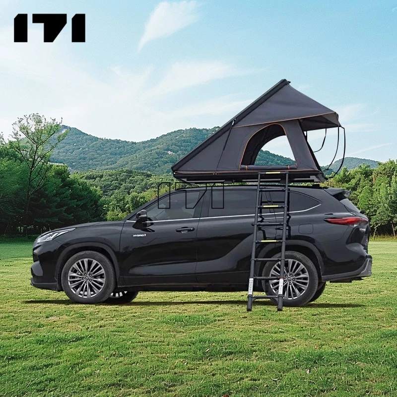 Abs car hard shell roof top tent sturdy and durable windproof rainproof rooftop aluminum pop up alu canopy camper