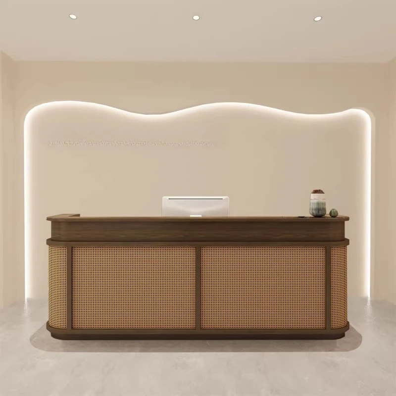 High-end Service Reception Desks Counter Desk Reception Desks Receptionist Modern Recepciones Para Negocio Office Furniture